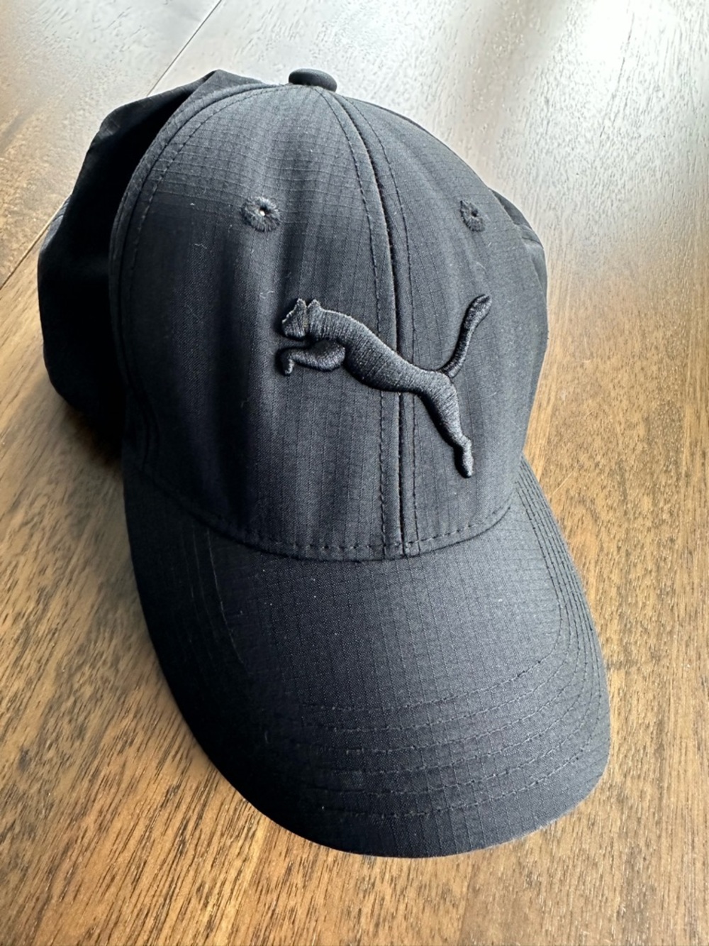 Puma Black Embroidered Cat Logo Baseball Hat
